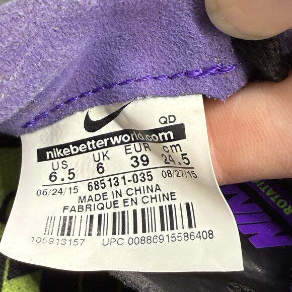 Nike Zoom Rotational 6 Black Green Throwing Shoes 685131-035 Mens Size 6.5 - Picture 7 of 7